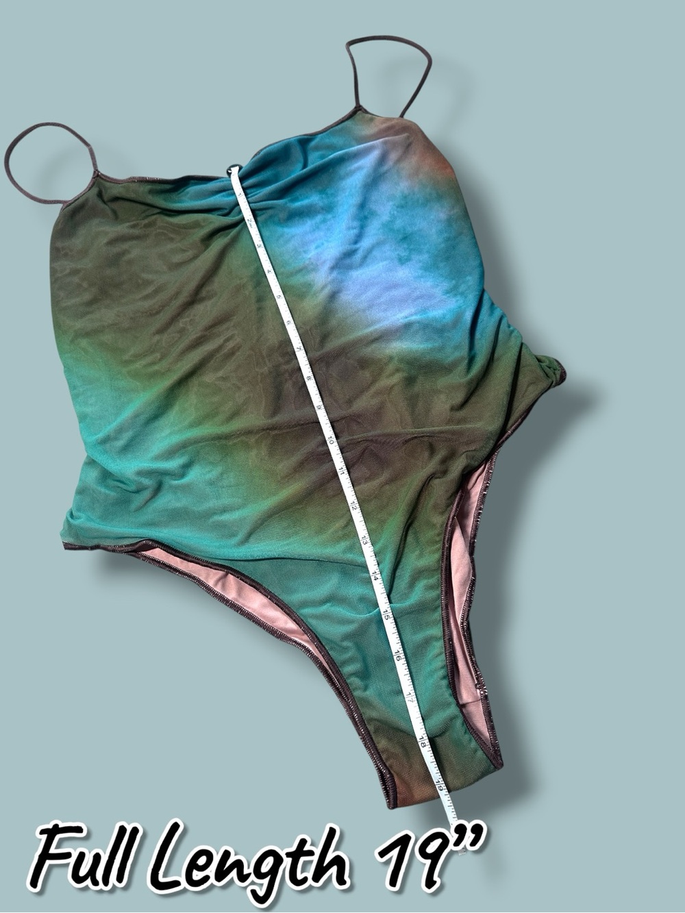 ZARA Printed Tulle Multicolored One Piece Swimsuit. Size Medium - Picture 6 of 10